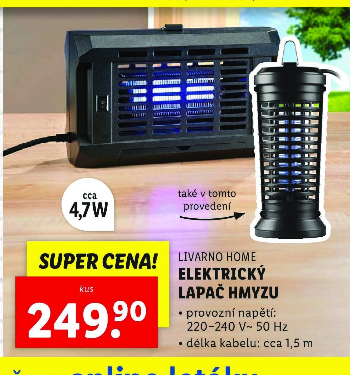 LIVARNO HOME ELEKTRICKÝ LAPAČ HMYZU