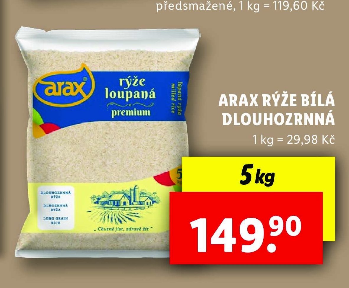 Arax Rýže bílá dlouhozrnná