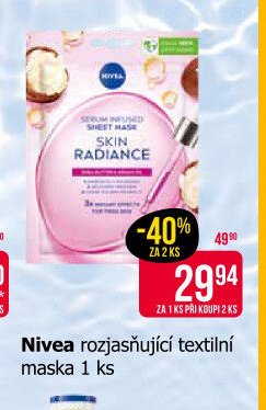 Nivea rozjasňující textilní maska 1 ks