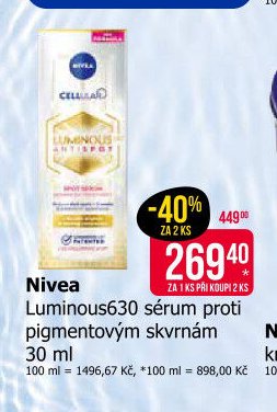 Nivea Luminous630 sérum proti pigmentovým skvrnám 30 ml