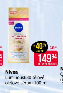 Nivea Luminous630 tělové olejové sérum 100 ml