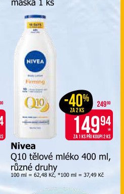 Nivea Q10 tělové mléko 400 ml, různé druhy