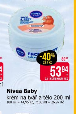 Nivea Baby krém na tvář a tělo 200 ml