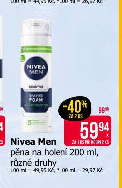 Nivea Men pěna na holení 200 ml, různé druhy