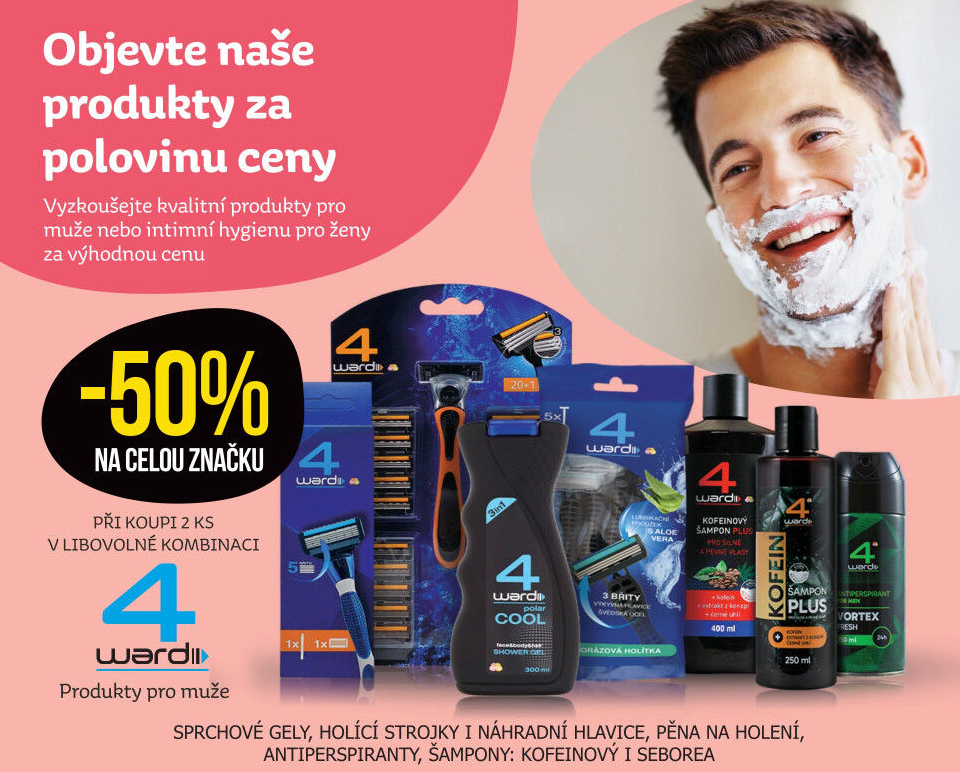 Sleva 50 % na celou značku 4ward při koupi 2 ks v libovolné kombinaci