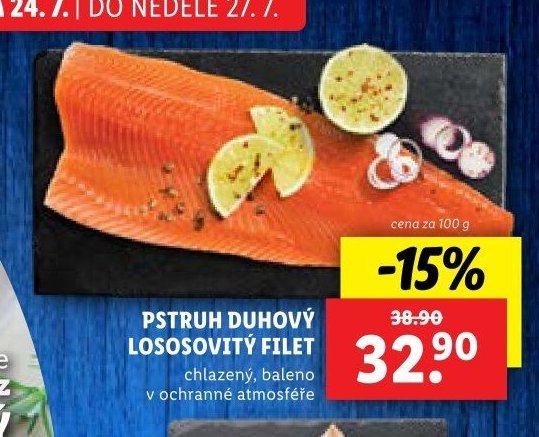 Pstruh duhový lososovitý filet