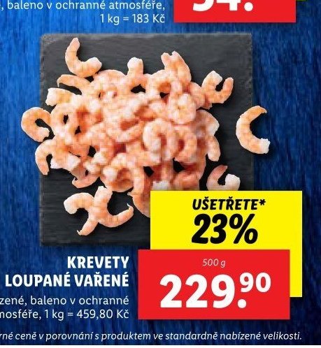 Krevety loupané vařené