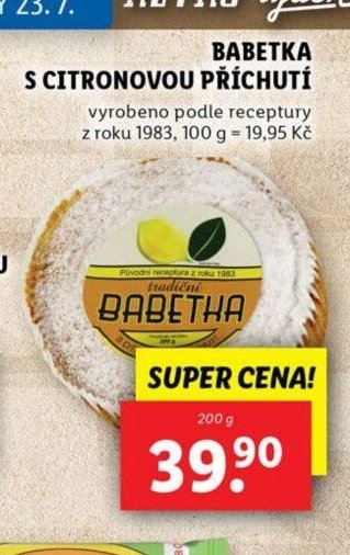 Babetka s citronovou příchutí