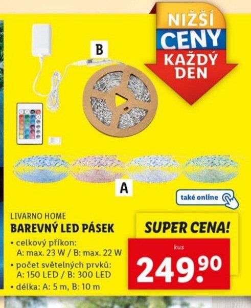 LIVARNO HOME BAREVNÝ LED PÁSEK