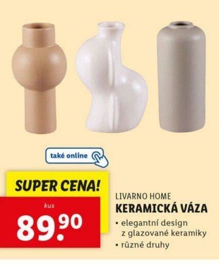 LIVARNO HOME KERAMICKÁ VÁZA