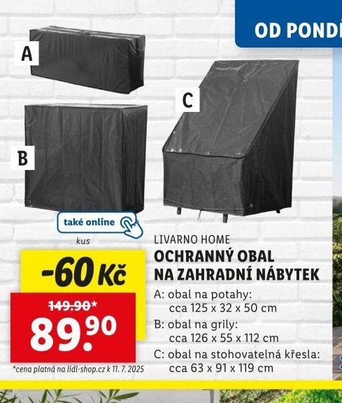 LIVARNO HOME OCHRANNÝ OBAL NA ZAHRADNÍ NÁBYTEK