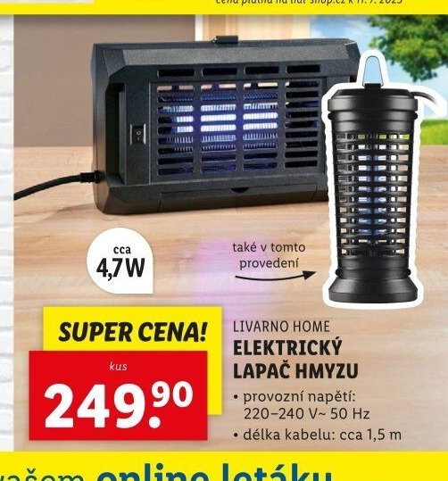 LIVARNO HOME ELEKTRICKÝ LAPAČ HMYZU