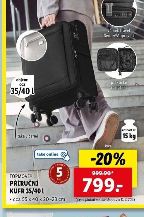TOPMOVE® PŘÍRUČNÍ KUFR 35/40 L