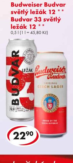 Budweiser Budvar světlý ležák 12
