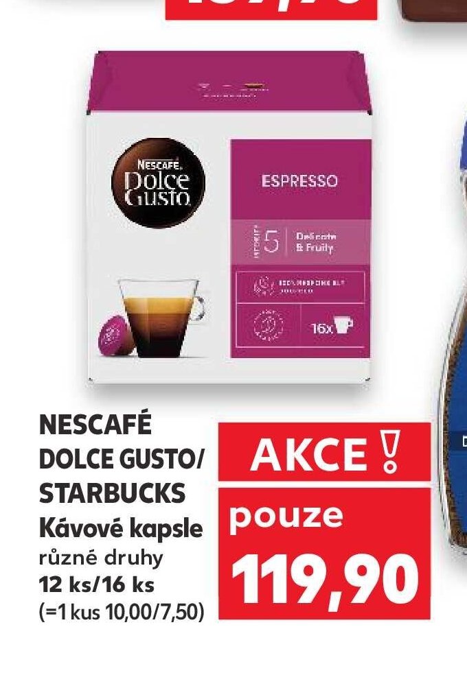 NESCAFÉ DOLCE GUSTO/ STARBUCKS Kávové kapsle