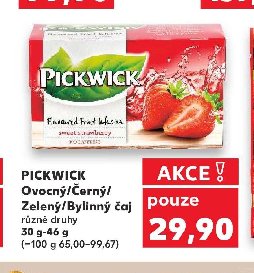 PICKWICK Ovocný/Černý/Zelený/Bylinný čaj