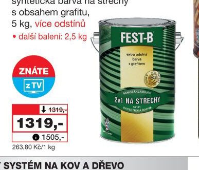 FEST-B 2v1 S2141 syntetická barva na střechy