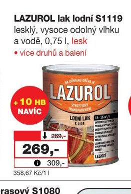 LAZUROL lak lodní S1119