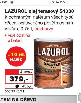 LAZUROL olej terasový S1080