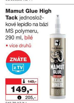Montážní lepidlo Mamut Glue High Tack Braven