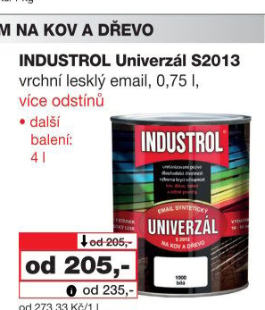 Nátěr na kov a dřevo Univerzál Industrol