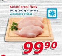 Kuřecí prsní řízky mražené Vodňanské kuře