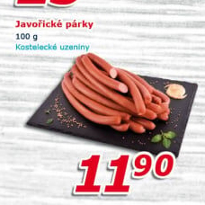 Párky javořické Kostelecké uzeniny