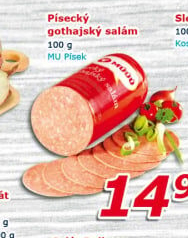 Salám Gothaj Maso uzeniny Písek