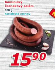 Salám kominický česnekový točený Kostelecké uzeniny