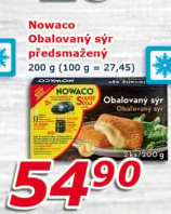 Sýr obalovaný mražený Nowaco