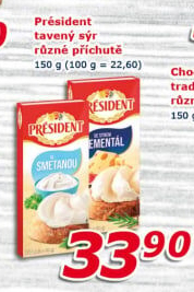 Tavené sýry Président
