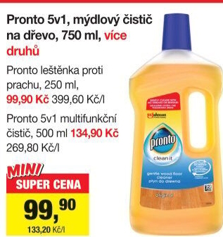 Čistič na dřevo 5v1 Pronto