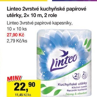 Utěrky kuchyňské 2vrstvé Linteo