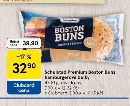 Schulstad Premium Boston Buns hamburgerové bulky