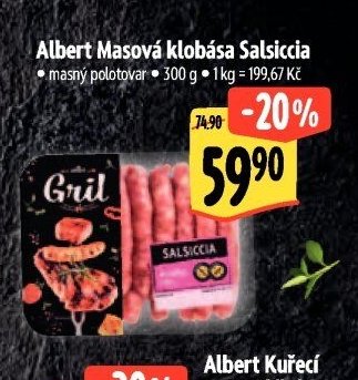 Albert Masová klobása Salsiccia