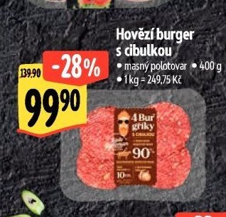 Hovězí burger s cibulkou