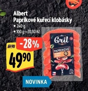 Albert Paprikové kuřecí klobásky