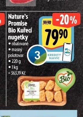 Nature's Promise Bio Kuřecí nugetky