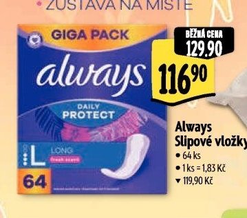 Always Slipové vložky - Albert akcniletaky.com