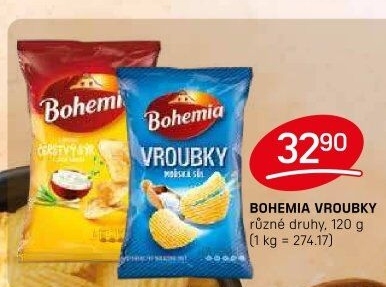 Chipsy Vroubky Bohemia Chips