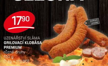 Klobása grilovací premium Sláma