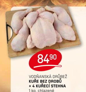 Kuře + 4 kuřecí stehna Vodňanské kuře
