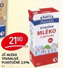 Mléko trvanlivé Jihočeské Madeta - 3,5% plnotučné