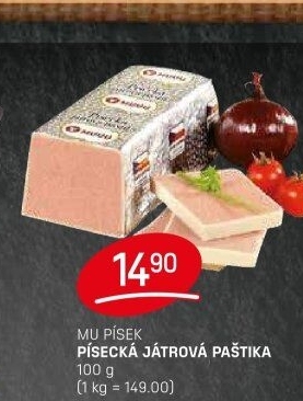 Paštika játrová písecká Maso uzeniny Písek