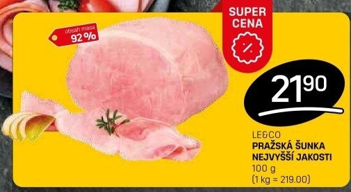 Šunka pražská nejvyšší jakosti LE&