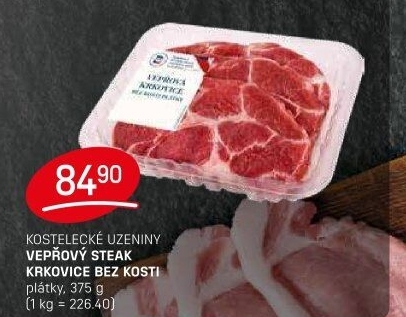 Vepřová krkovice steak bez kosti Kostelecké uzeniny