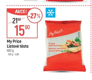 My Price Listové těsto 400 g