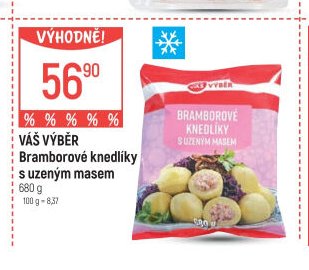Váš Výběr Bramborové knedlíky s uzeným masem 680 g