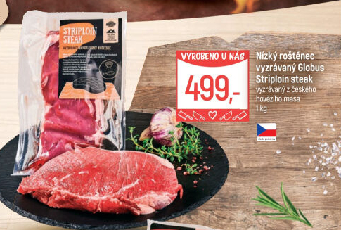 Hovězí nízký roštěnec Striploin steak Globus