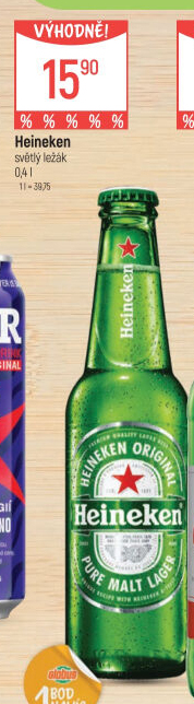 Pivo světlý ležák Heineken